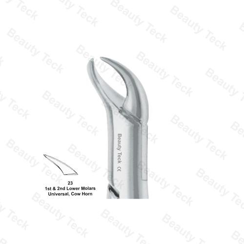 EXTRACTING FORCEPS  AMERICAN PATTERN (1st & 2nd LOWER MOLARS UNIVERSAL, COW HORN 23)