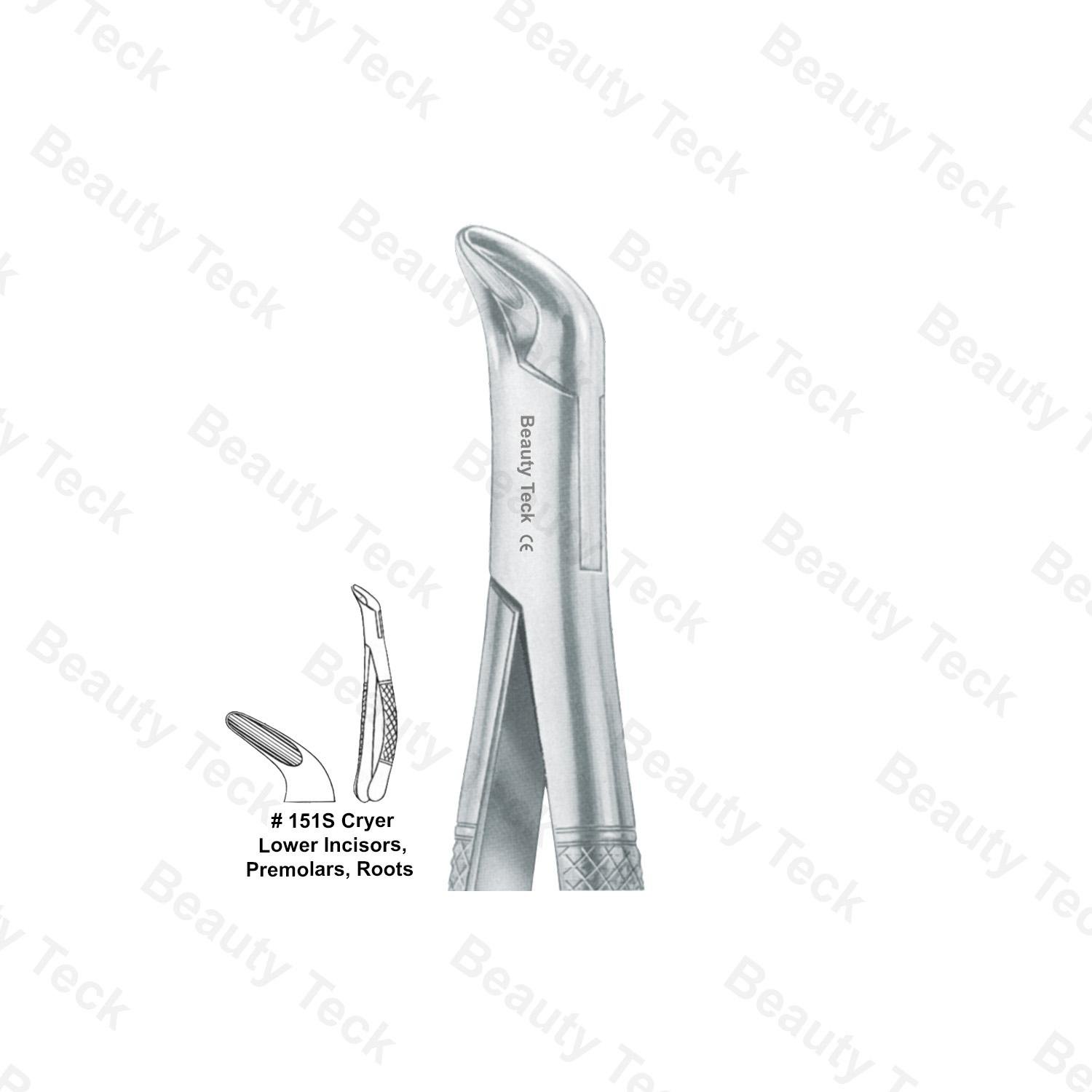 EXTRACTING FORCEPS AMERICAN PATTERN (LOWER INCISORS, PREMOLARS, ROOTS)  #151 S CRYER