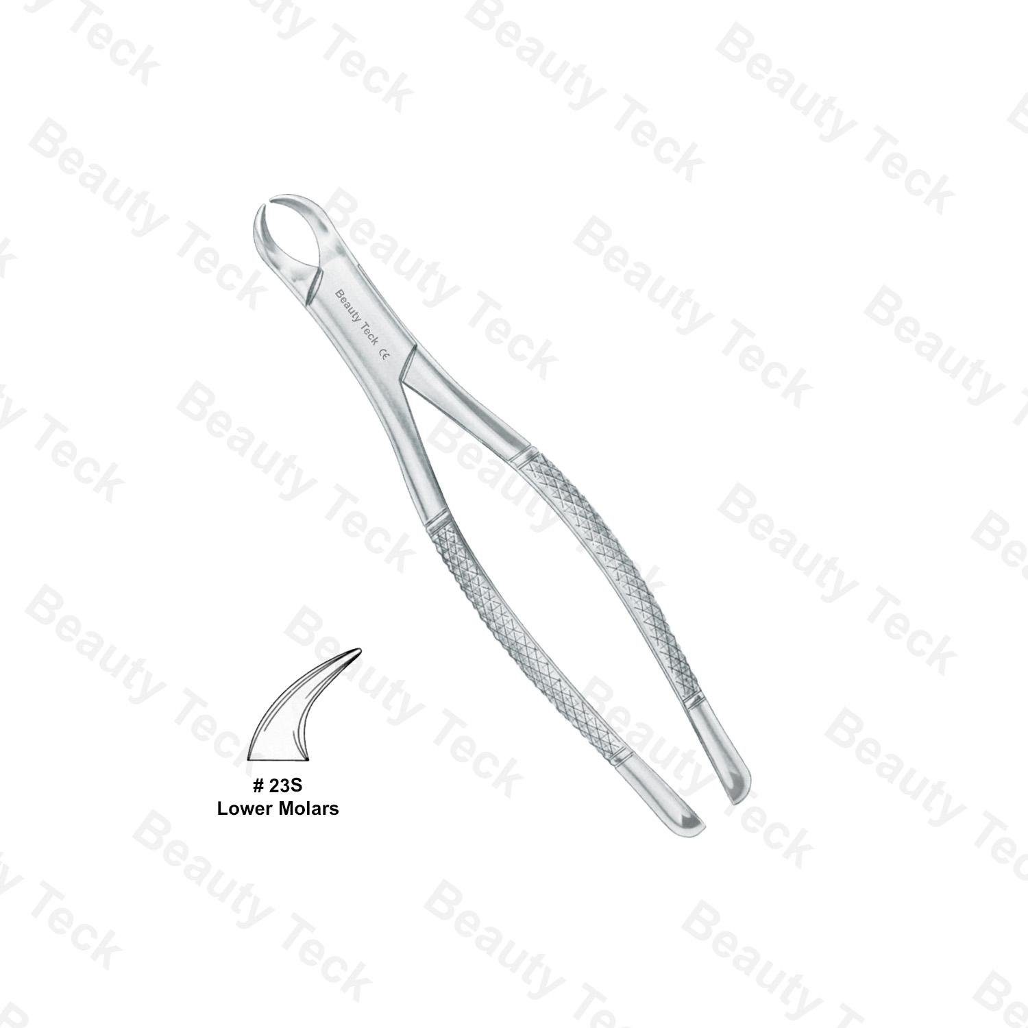 EXTRACTING FORCEPS AMERICAN PATTERN (LOWER MOLARS) #23 S