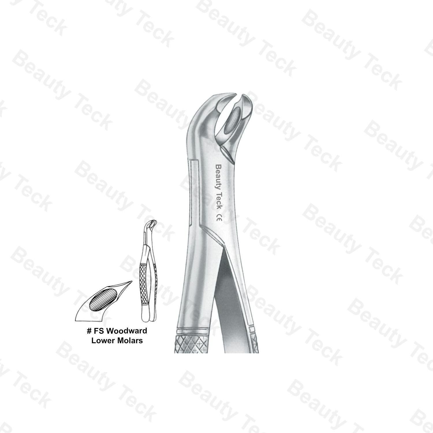 EXTRACTING FORCEPS AMERICAN PATTERN (LOWER MOLARS)  #FS WOODWARD