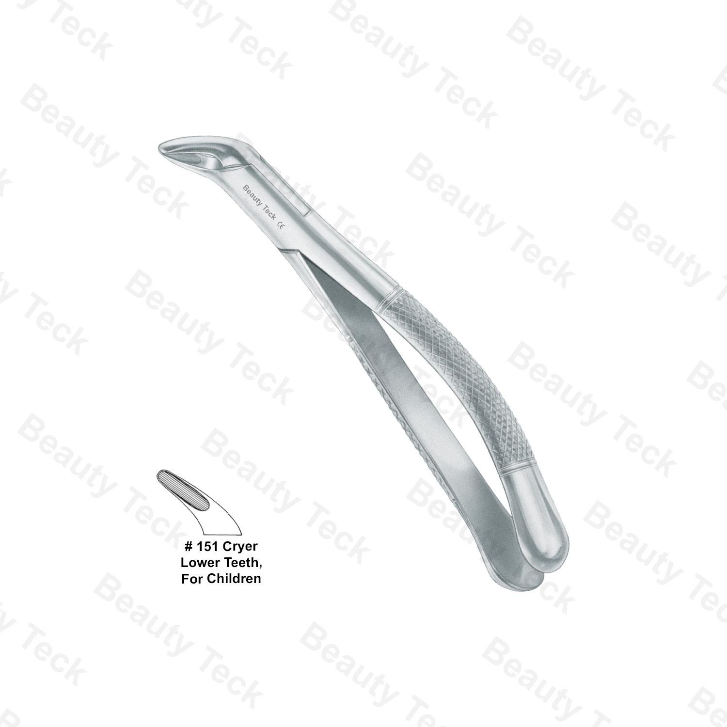 EXTRACTING FORCEPS AMERICAN PATTERN (LOWER TEETH, FOR CHILDREN) #151 CRYER