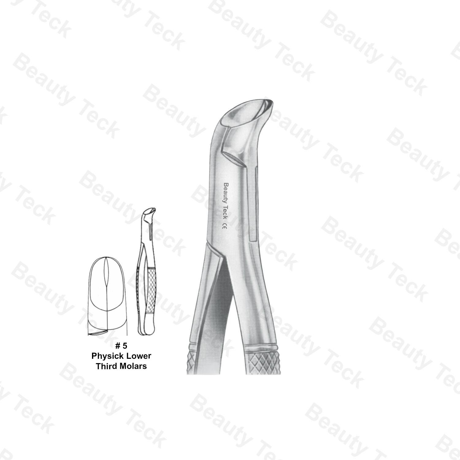 EXTRACTING FORCEPS AMERICAN PATTERN (PHYSICK LOWER THIRD MOLARS)  #5