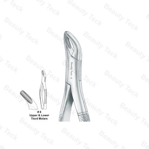 EXTRACTING FORCEPS AMERICAN PATTERN (UPPER  & LOWER THIRD MOLARS)  #8