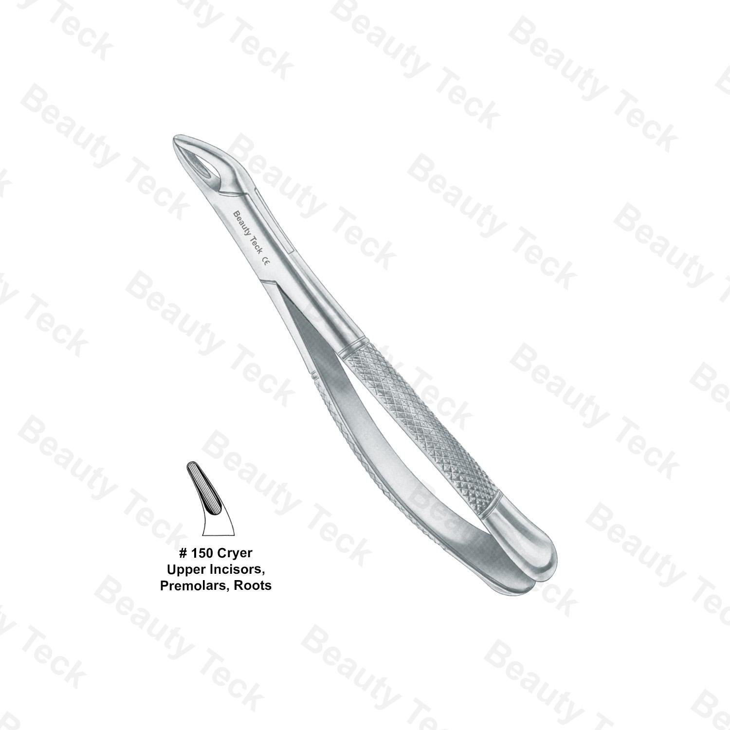 EXTRACTING FORCEPS AMERICAN PATTERN (UPPER INCISORS, PREMOLARS, ROOTS) #150 CRYER