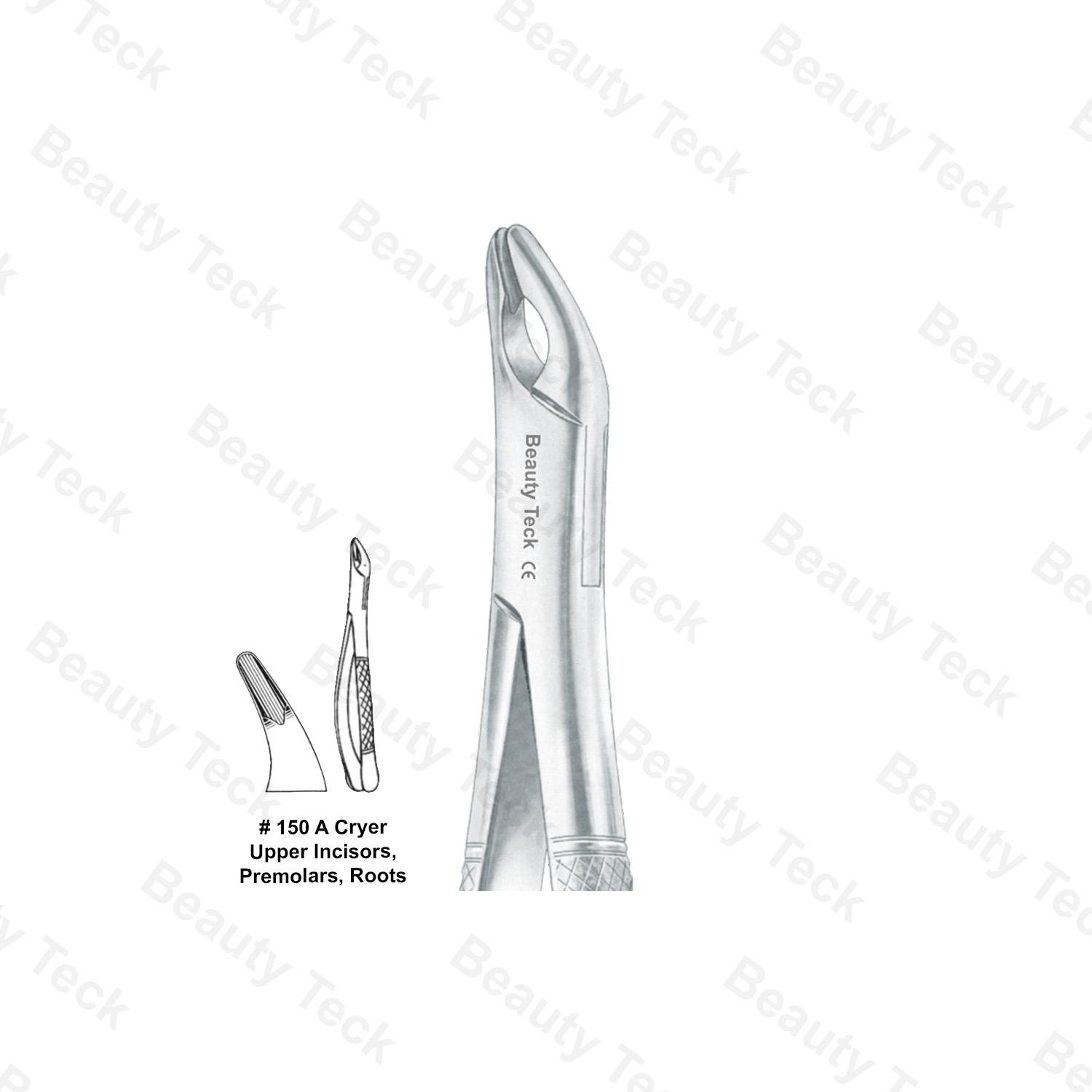EXTRACTING FORCEPS AMERICAN PATTERN (UPPER INCISORS, PREMOLARS, ROOTS) #150A CRYER