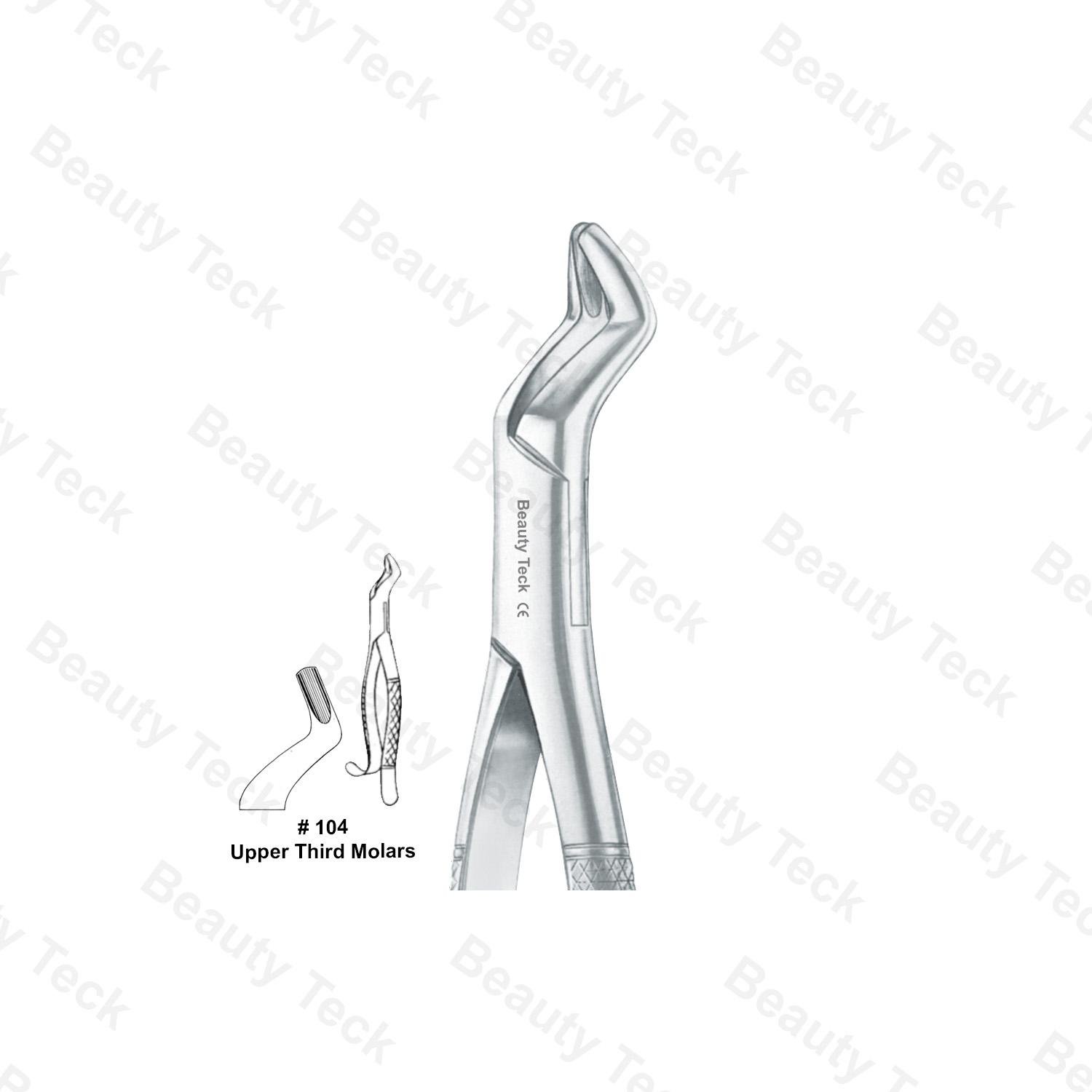 EXTRACTING FORCEPS AMERICAN PATTERN (UPPER THIRD MOLARS)  #104 