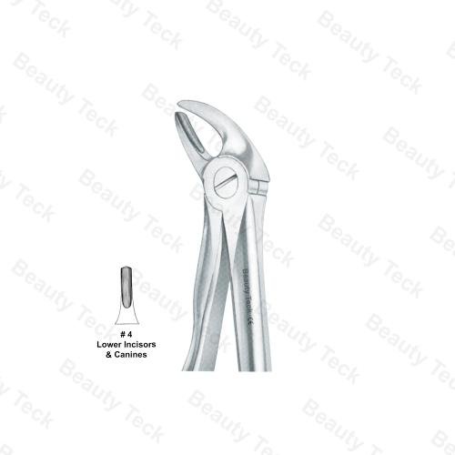 EXTRACTING FORCEPS ANATOMICAL HANDLE (LOWER INCISORS & CANINES) # 4