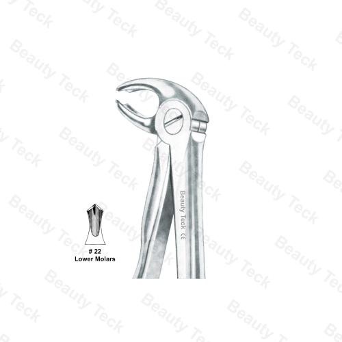 EXTRACTING FORCEPS ANATOMICAL HANDLE (LOWER MOLARS)  #22