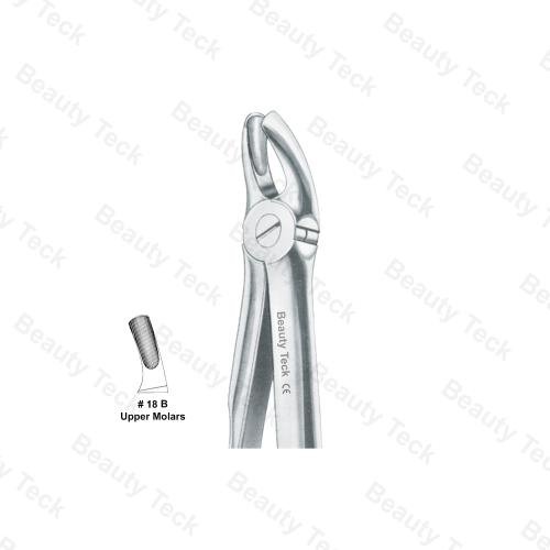 EXTRACTING FORCEPS ANATOMICAL HANDLE (UPPER MOLARS) #18 B