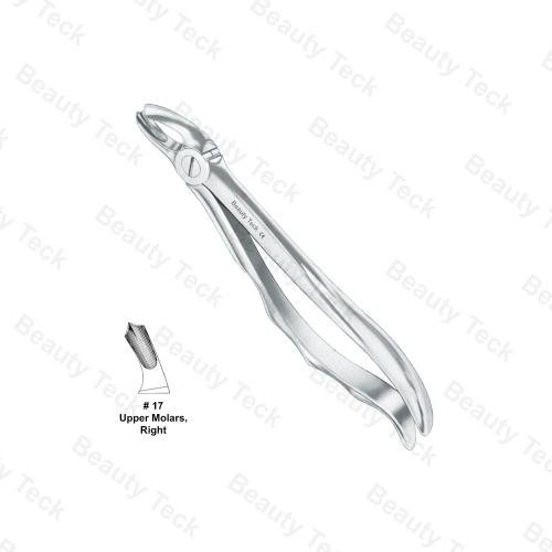 EXTRACTING FORCEPS ANATOMICAL HANDLE (UPPER MOLARS, RIGHT)  #17