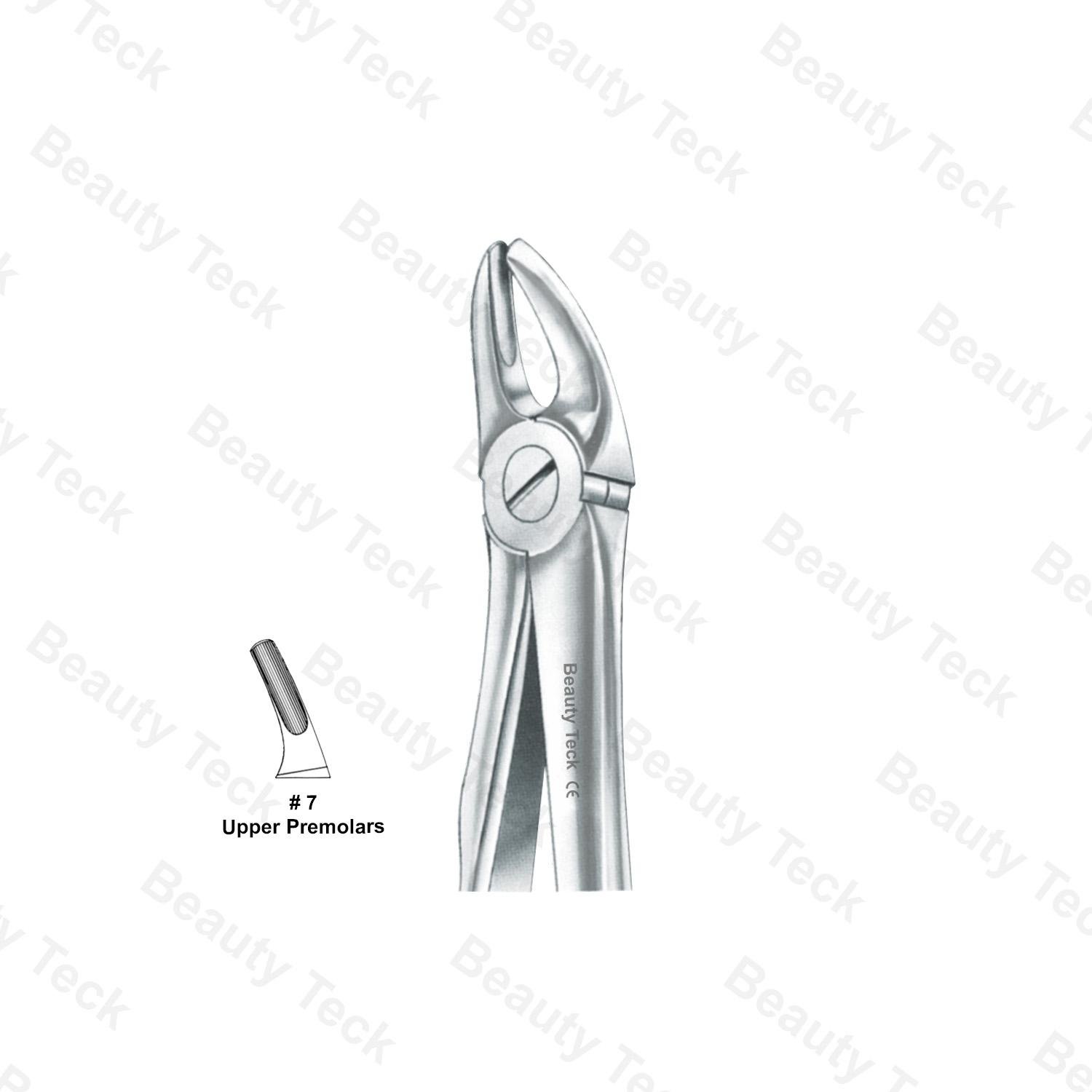 EXTRACTING FORCEPS ANATOMICAL HANDLE (UPPER PREMOLARS)  #7