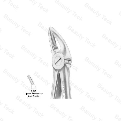 EXTRACTING FORCEPS ANATOMICAL HANDLE #136 (LOWER PREMOLARS & ROOTS)