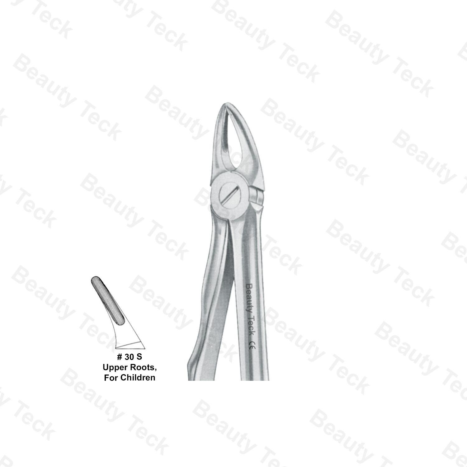 EXTRACTING FORCEPS ANATOMICAL HANDLE  #30 S (UPPER ROOTS, FOR CHILDREN)