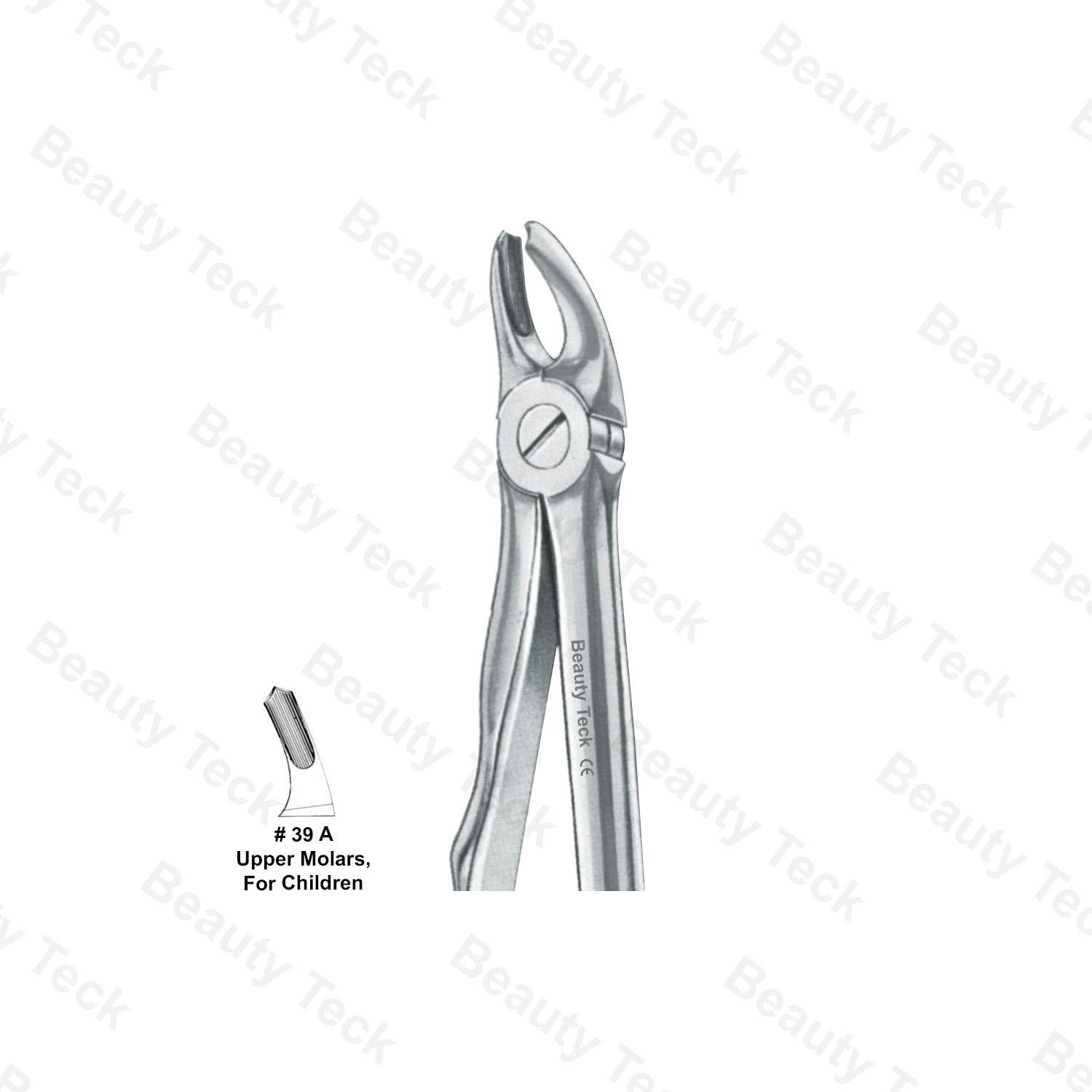 EXTRACTING FORCEPS ANATOMICAL HANDLE   #39 A (UPPER MOLARS, FOR CHILDREN)