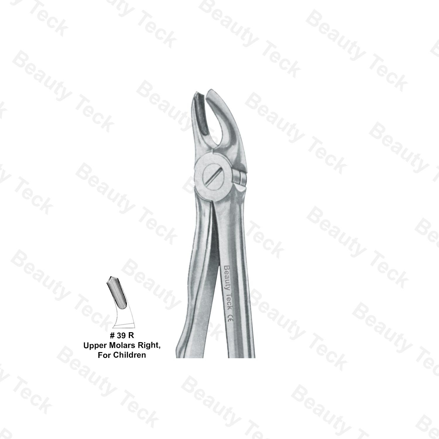 EXTRACTING FORCEPS ANATOMICAL HANDLE   #39 R (UPPER MOLARS RIGHT, FOR CHILDREN)
