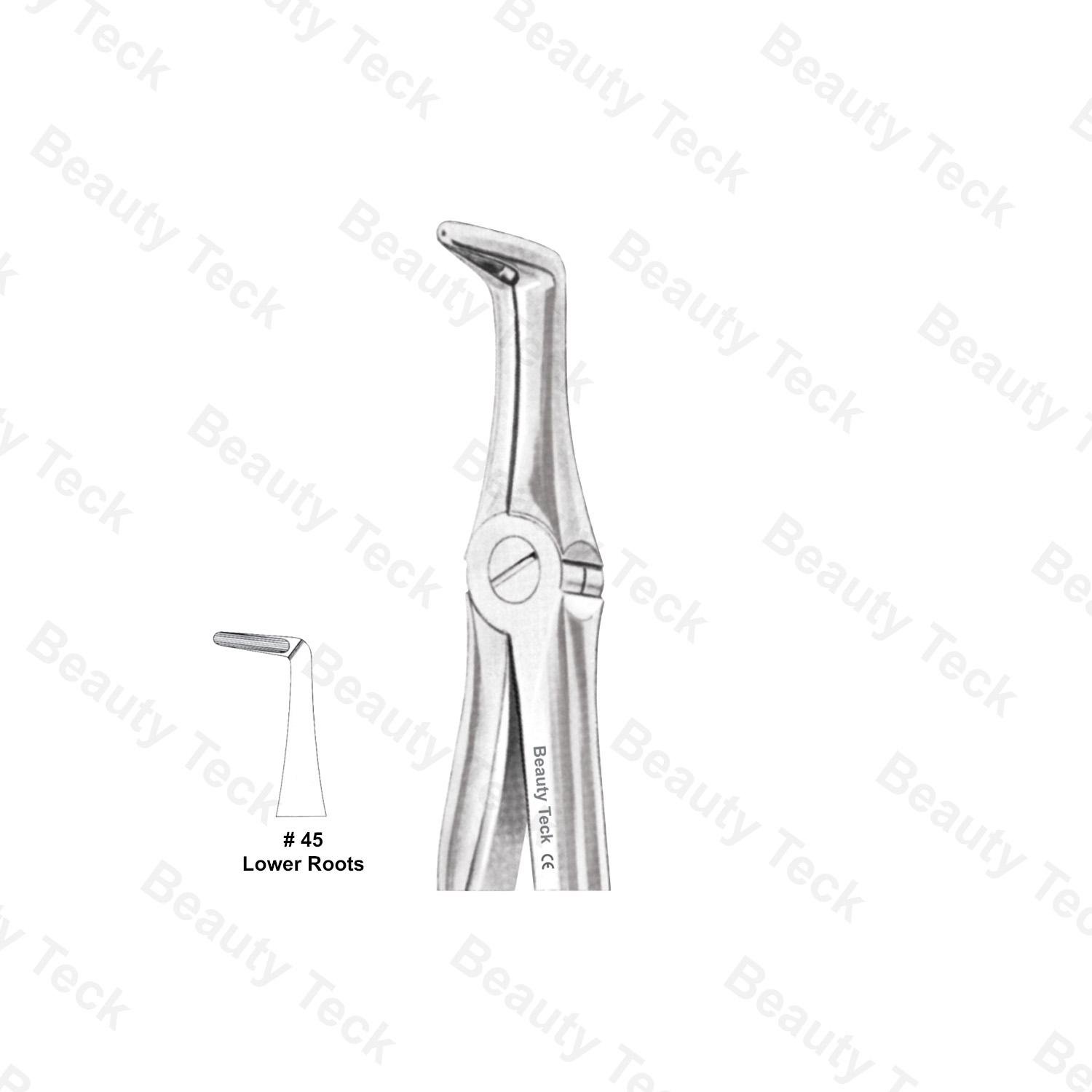 EXTRACTING FORCEPS ANATOMICAL HANDLE # 45 (LOWER ROOTS)