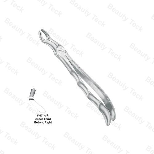 EXTRACTING FORCEPS ANATOMICAL HANDLE #67 1/2 R (UPPER THIRD MOLARS, RIGHT)