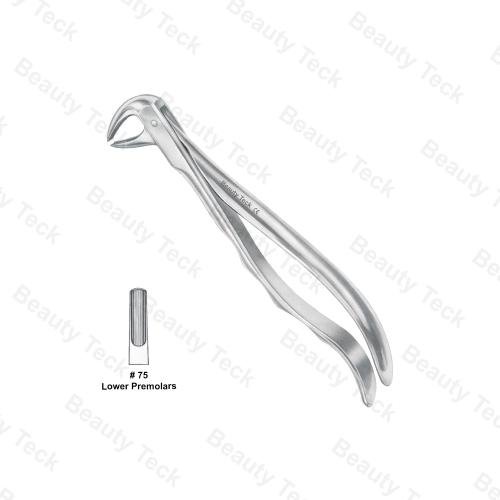 EXTRACTING FORCEPS ANATOMICAL HANDLE  #75 (LOWER PREMOLARS)