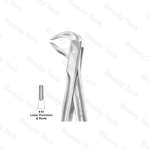 EXTRACTING FORCEPS ANATOMICAL HANDLE  #81 (LOWER PREMOLARS & ROOTS)