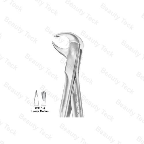 EXTRACTING FORCEPS ANATOMICAL HANDLE  #99 1/4 (LOWER MOLARS)