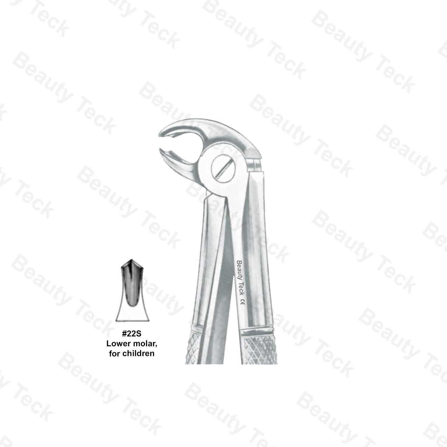 Extracting Forceps #22S English Pattern (Lower Molars for Children)
