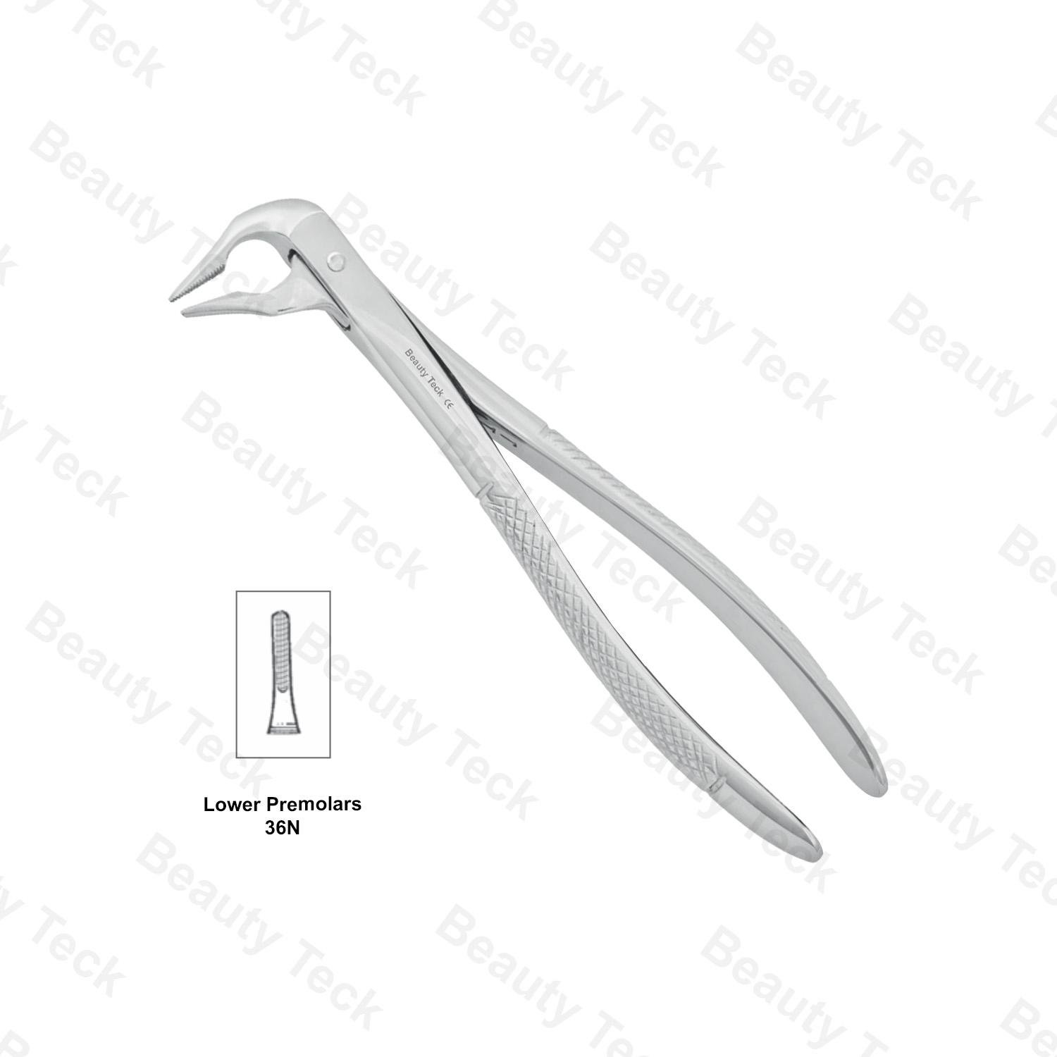 EXTRACTING FORCEPS  ENGLISH PATTERN (LOWER PREMOLARS FIG. 36N)