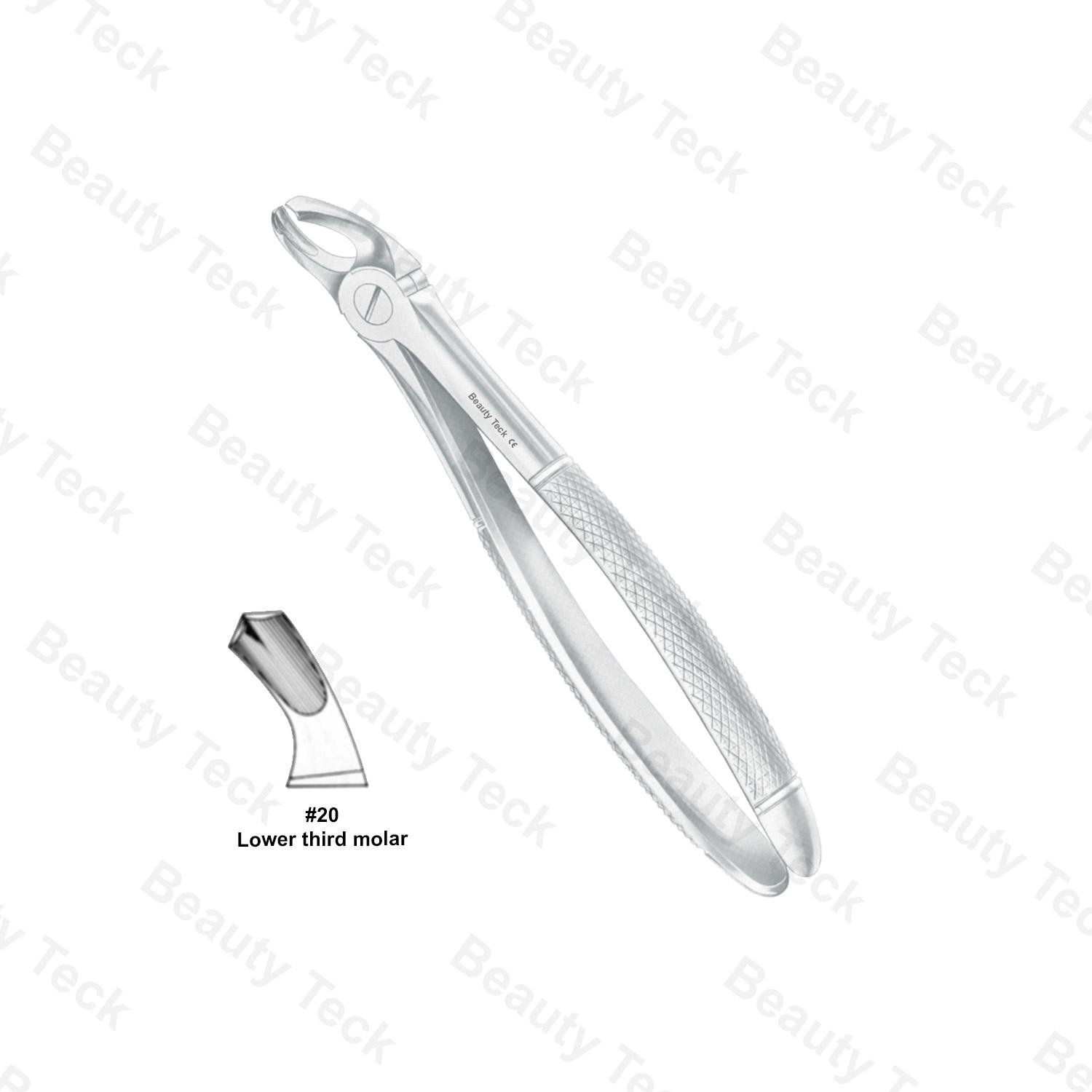 Extracting Forceps #20 English Pattern (Lower Third Molars)