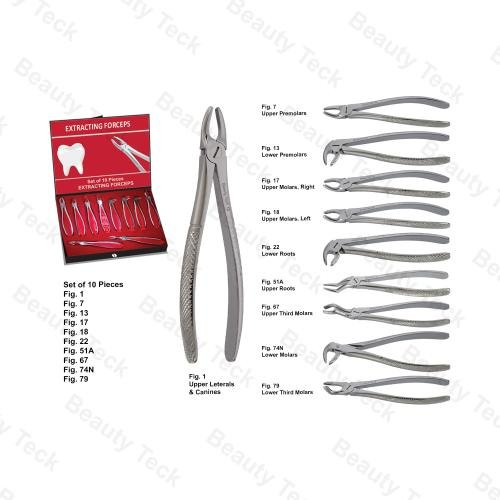 EXTRACTING FORCEPS ENGLISH PATTERN FIG.1  (UPPER LETERALS & CANINES) 