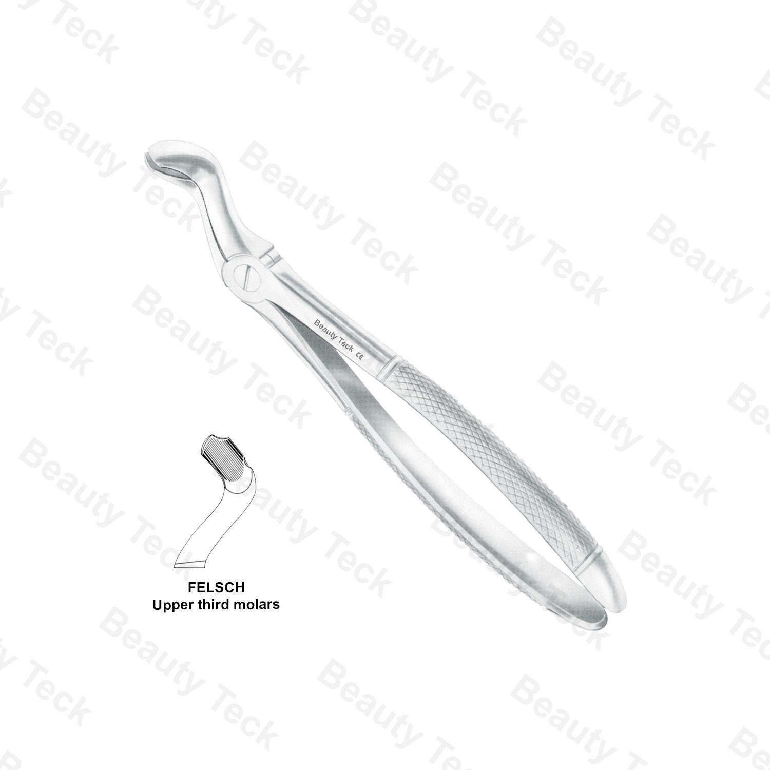 EXTRACTING FORCEPS  #FELSCH ENGLISH PATTERN (UPPER THIRD MOLARS)