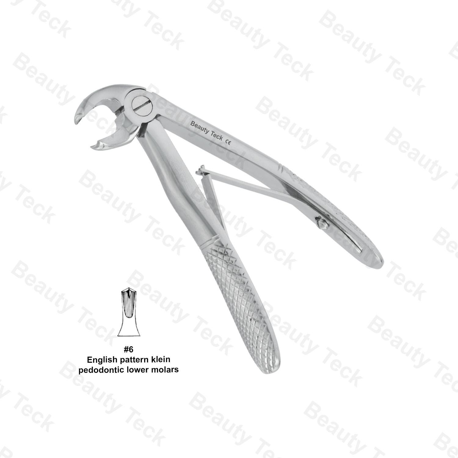 EXTRACTING FORCEPS FOR CHILDERN  #6  ENGLISH PATTERN (KLEIN PEDODONTIC, LOWER MOLARS)