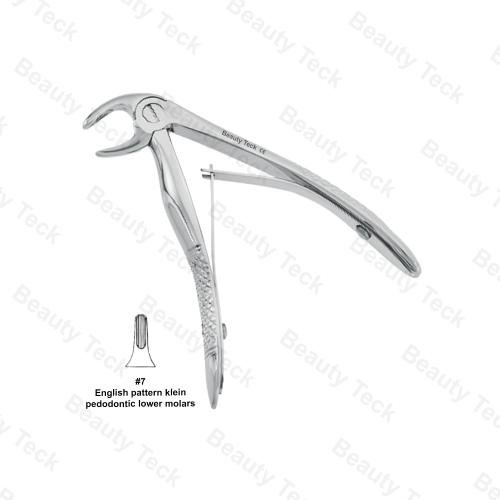 EXTRACTING FORCEPS FOR CHILDERN #7 ENGLISH PATTERN (KLEIN PEDODONTIC, LOWER MOLARS)