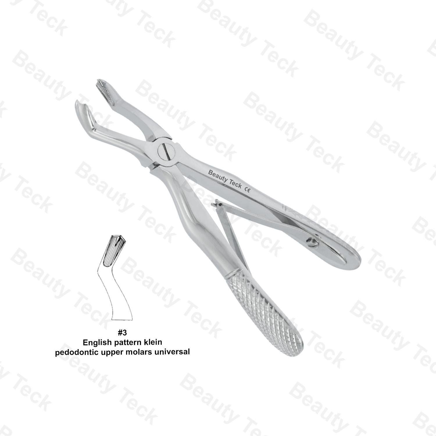 EXTRACTING FORCEPS FOR CHILDERN #3 ENGLISH PATTERN (KLEIN PEDODONTIC UPPER MOLARS UNIVERSAL)