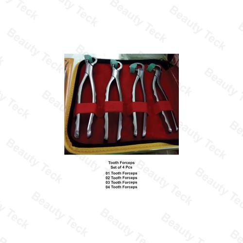 EXTRACTING FORCEPS TOOTH FORCEPS (SET OF 4 PIECES.)