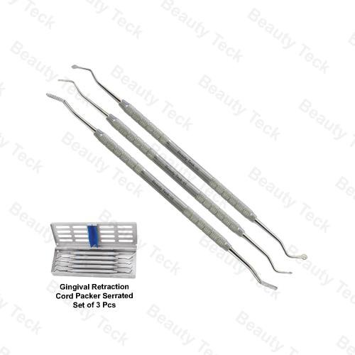 GINGIVAL RETRACTION CORD PACKER SERRATED (SET OF 3 PCS)