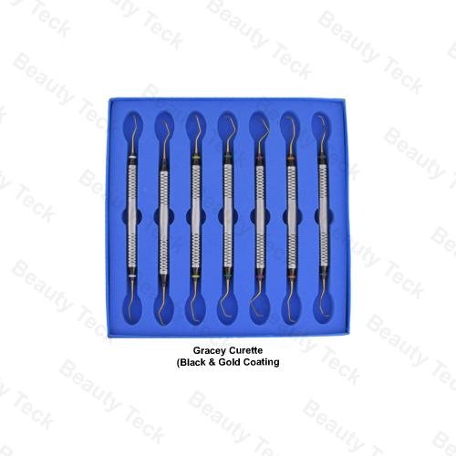 GRACEY CURETTE (BLACK & GOLD COATING) (SET OF 7 PCS)