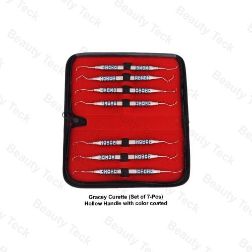GRACEY CURETTE (SET OF 7 PCS) HOLLOW HANDLE WITH COLOR COATED
