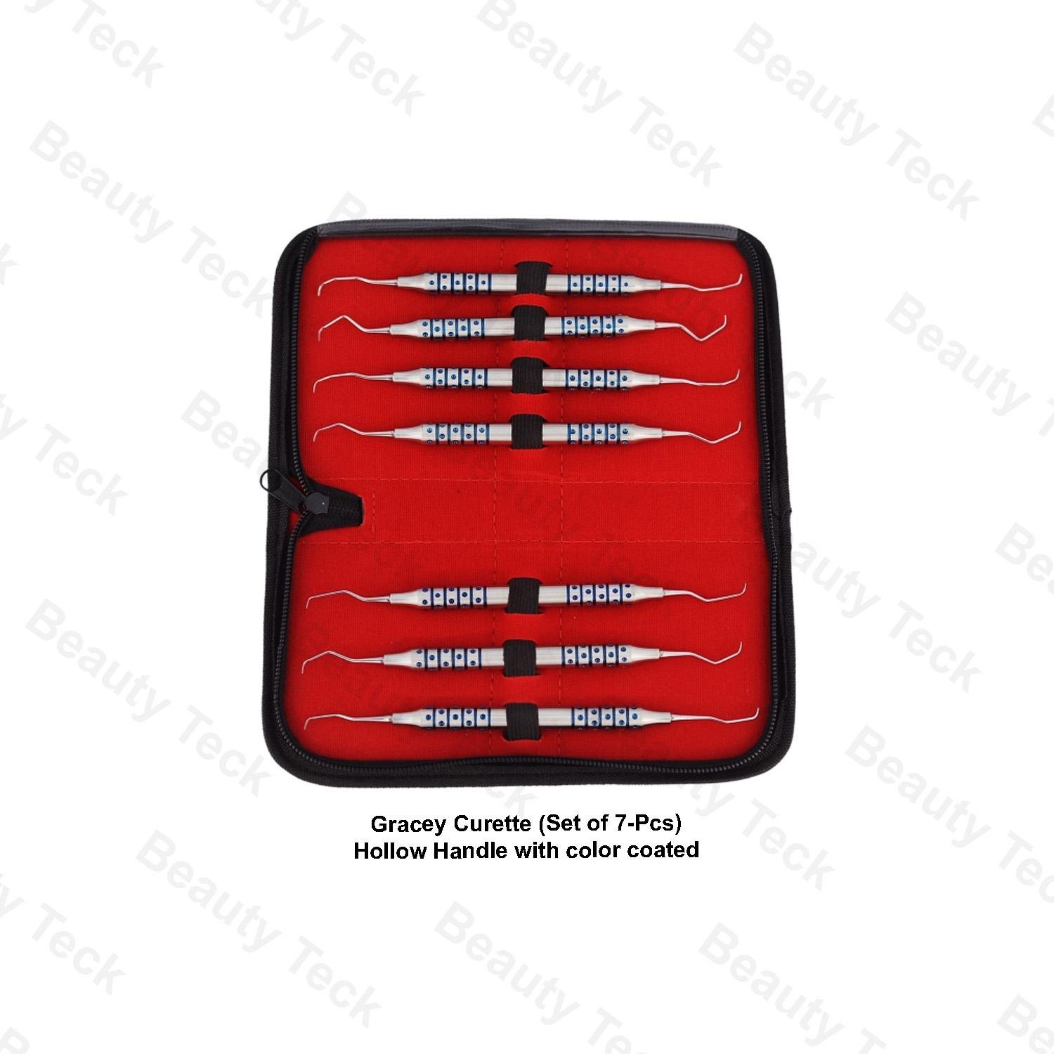 GRACEY CURETTE (SET OF 7 PCS) HOLLOW HANDLE WITH COLOR COATED
