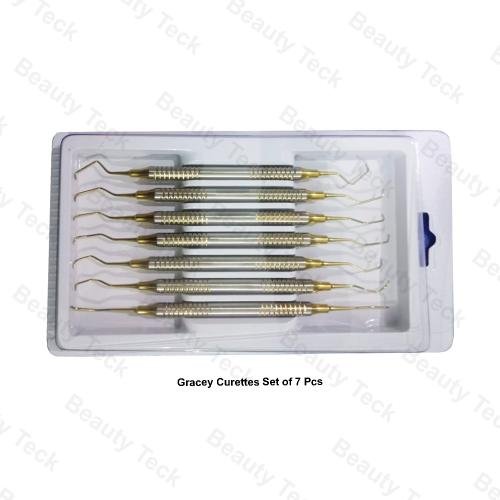 GRACEY CURETTE (SET OF 7 PCS) SILVER & GOLD COATING