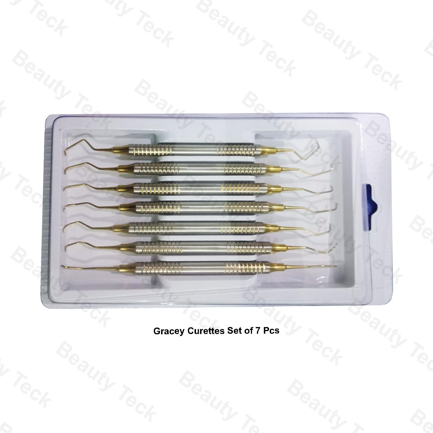 GRACEY CURETTE (SET OF 7 PCS) SILVER & GOLD COATING