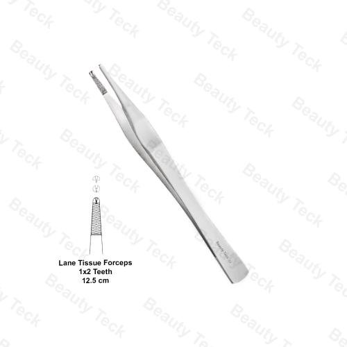 LANE TISSUE FORCEPS 12.5cm (1×2 TEETH)