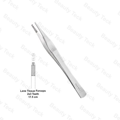 LANE TISSUE FORCEPS 17.5cm (2×3 TEETH)