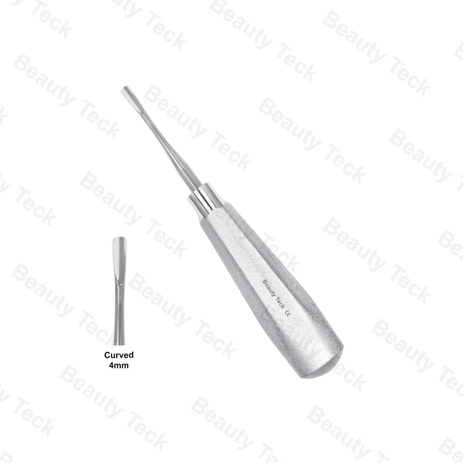 LUXATING ELEVATORS (CURVED 4mm) UPPER ROOT ELEVATOR WITH HELICOIDAL TIP