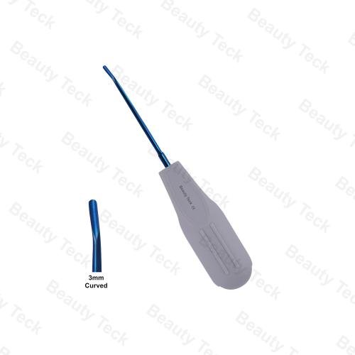 LUXATING ROOT ELEVATORS (CURVED 3MM) BLUE TITANIUM COATED TIP