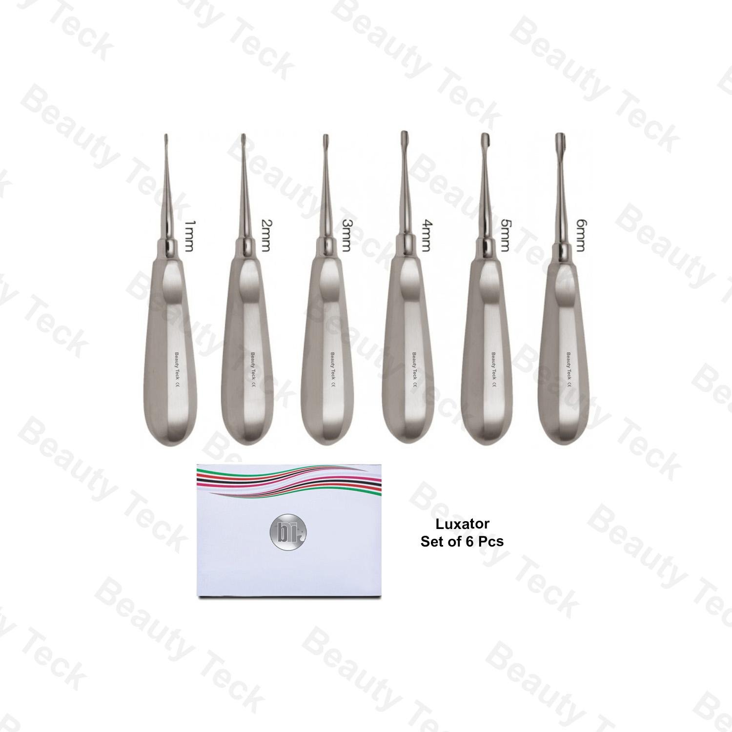 Luxator Dental Elevator Set 6 Pieces (1mm–6mm)
