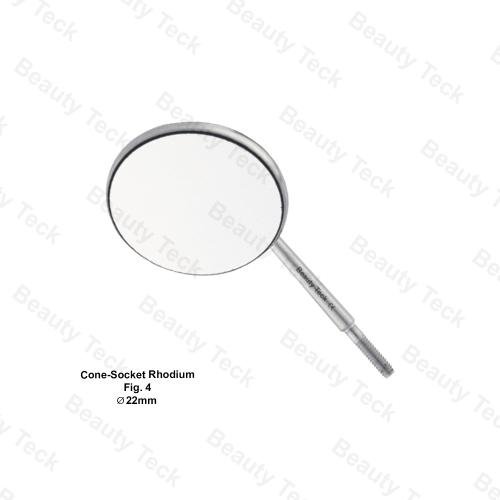 MOUTH MIRROR FIG. 4 (Ø22mm) CONE SOCKET RHODIUM