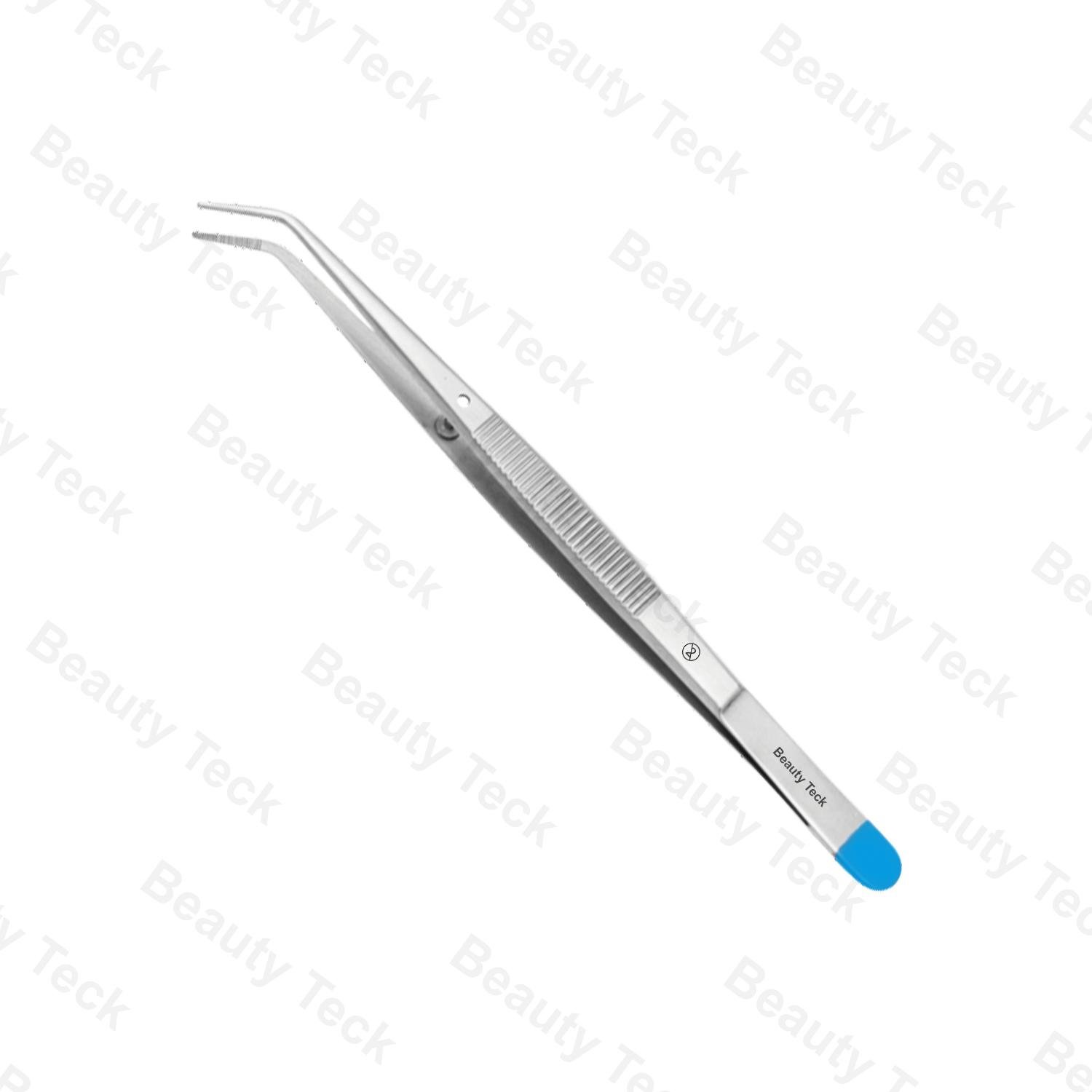 Non-Sterile Single Use London College Tweezer Angled,Serrated