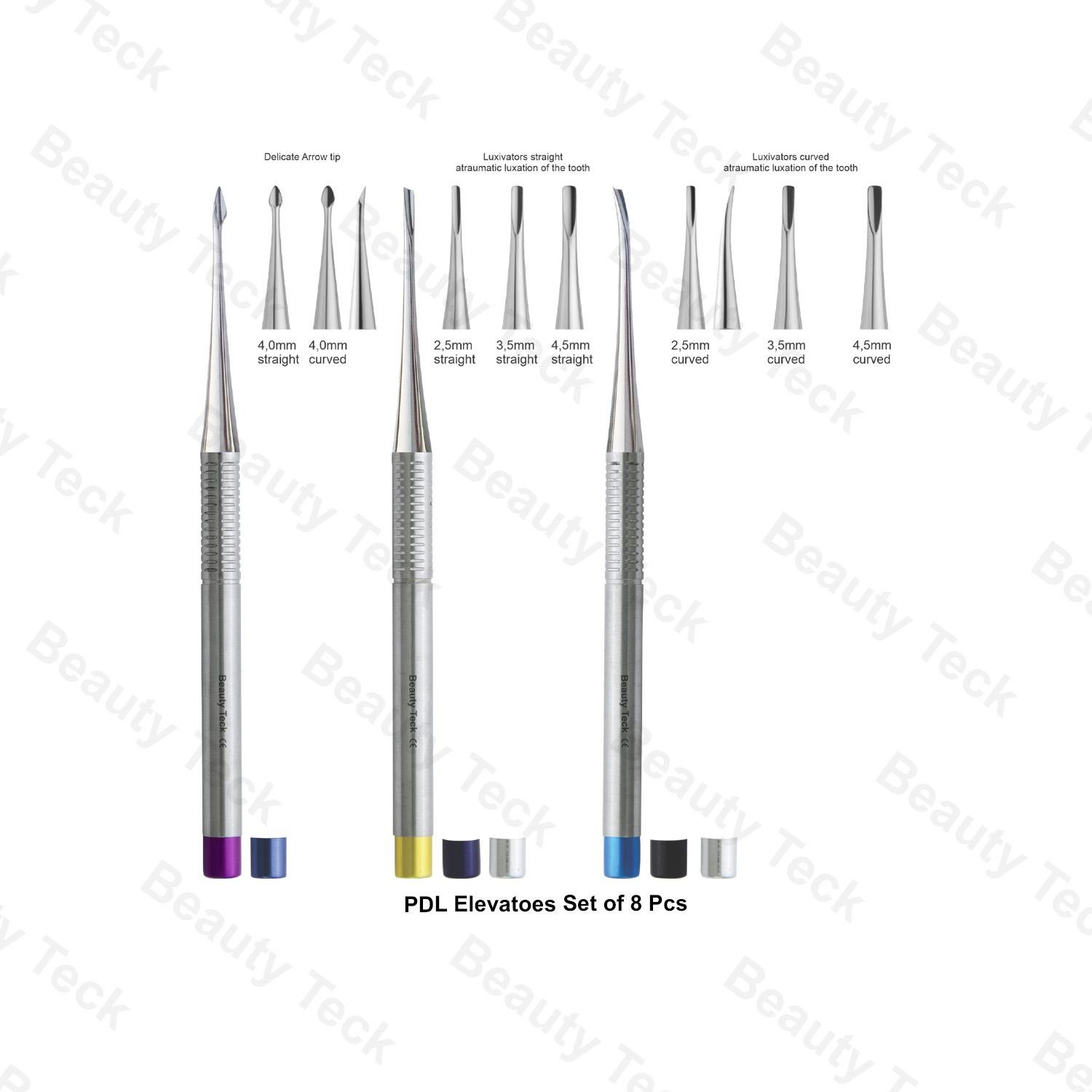 PDL Elevators Set of 8 Pieces with Arrow Tips & Luxators