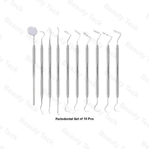 PERIODONTAL INSTRUMENTS 10 PCS (HOLLOW & SOLID HANDLE ∅8-10mm)