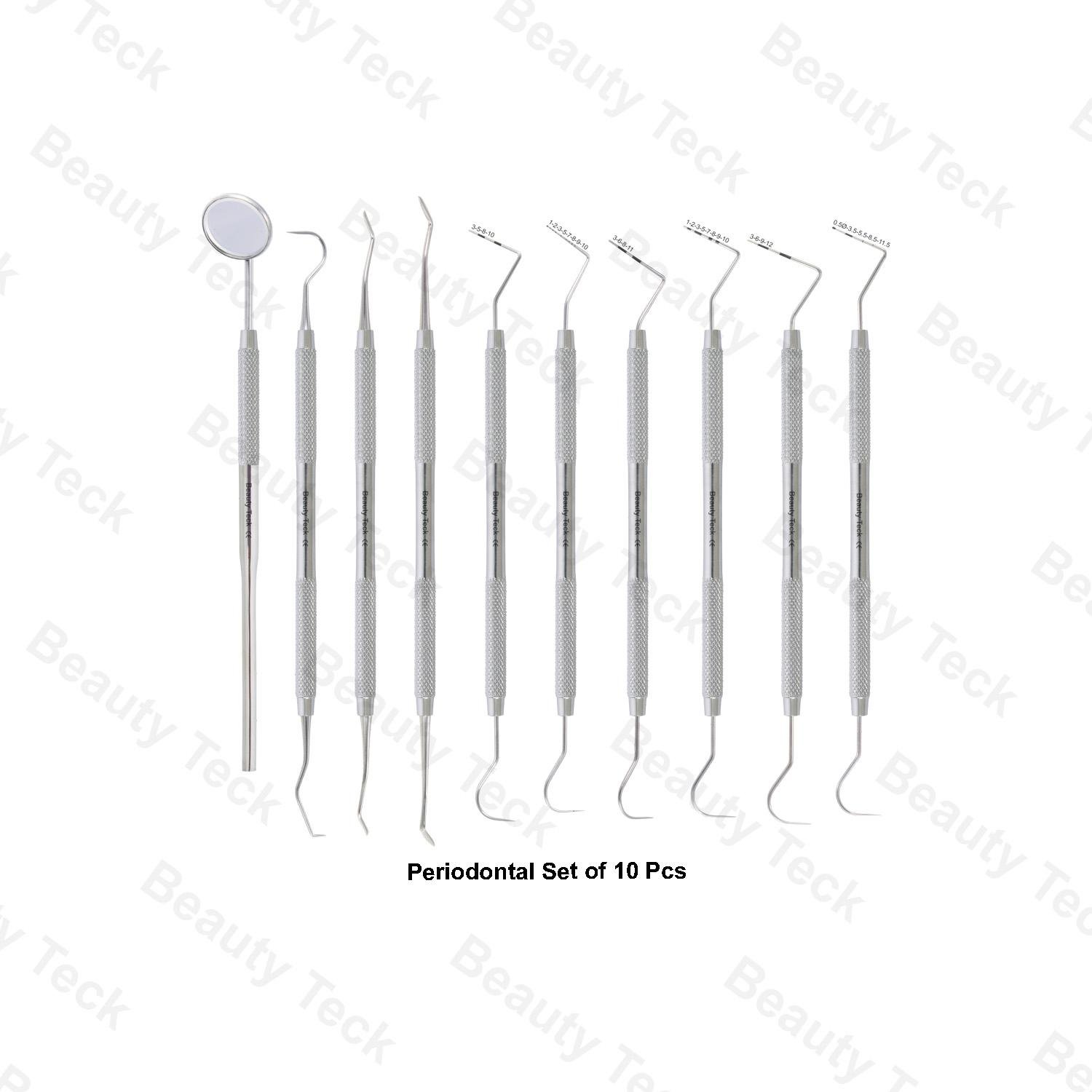 PERIODONTAL INSTRUMENTS 10 PCS (HOLLOW & SOLID HANDLE ∅8-10mm)