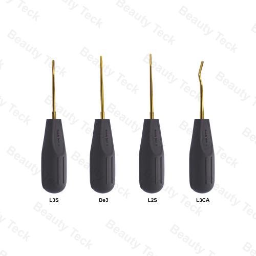 PERIOTOME LUXATING ELEVATORS (SET OF 4 PCS) GOLD COATED TIPS